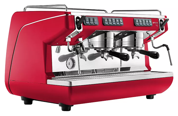 Кофемашина Nuova Simonelli Appia Life 2Gr V красная, высокие группы, экономайзер, автомат