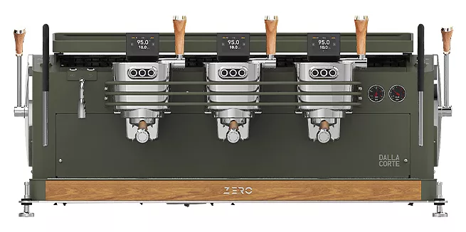 Кофемашина Dalla Corte 1 MC ZERO 3 VOK 400 оливковый хаки, дуб