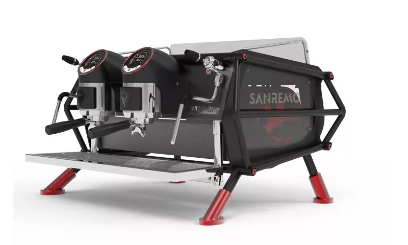 Кофемашина эспрессо рожковая Sanremo Cafe Racer Naked 2GR Black Red