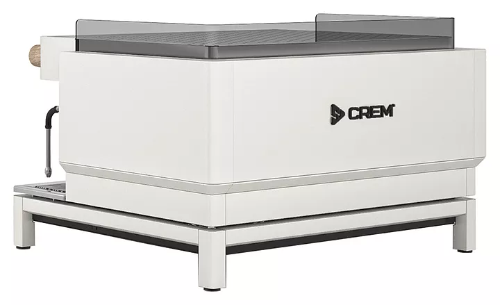 Кофемашина Crem EX3 2GR Display TA белая, высокие группы, светлый дуб