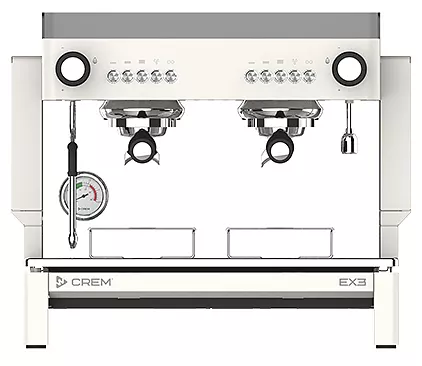Кофемашина Crem EX3 Mini 2GR Control TA белая, высокая группа, подсветка бариста