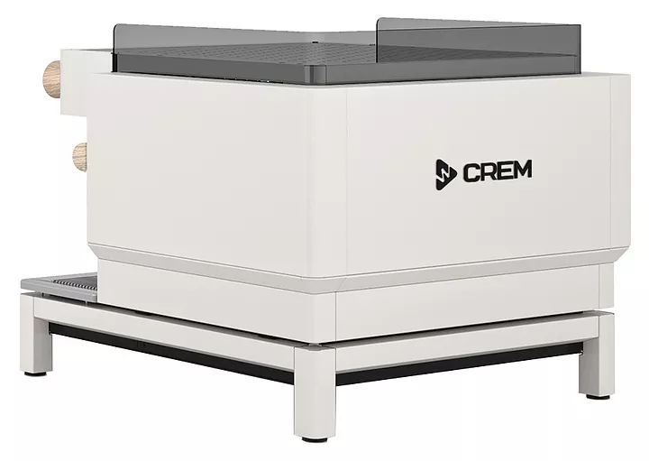 Кофемашина Crem EX3 Mini 2GR Display TA белая, высокая группа, светлый дуб