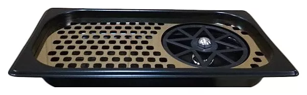 Ринзер для питчера Rinser 327x176х40 мм, врезной, лоток черный, сушильная сетка золото