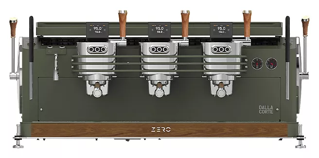 Кофемашина Dalla Corte 1 MC ZERO 3 VOW 400 оливковый хаки, грецкий орех