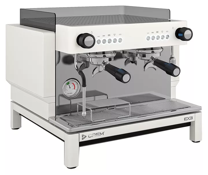 Кофемашина Crem EX3 Mini 2GR Control TA белая, высокая группа, подсветка бариста