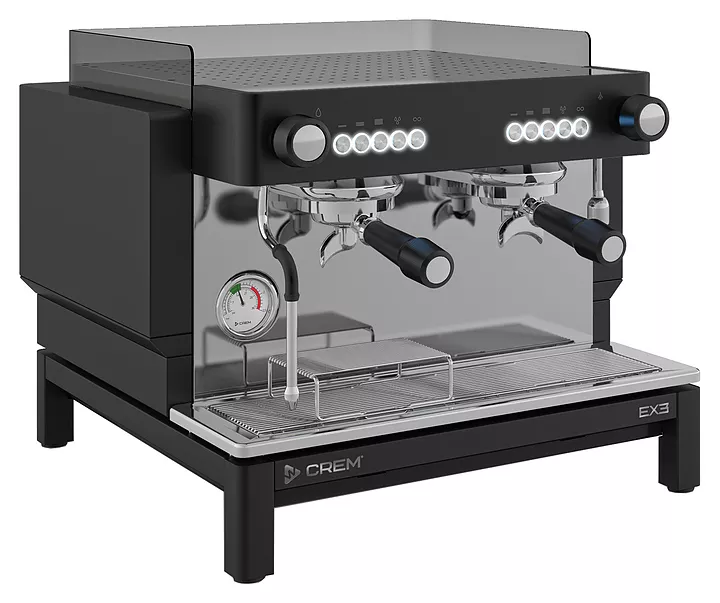 Кофемашина Crem EX3 Mini 2GR Control TA черная, высокая группа, подсветка бариста